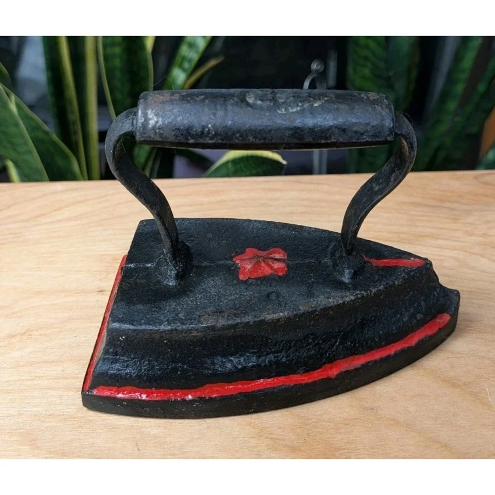 Vintage Wrought Iron Clothes Iron Door Stop